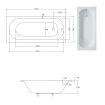 Ванна акрилова Besco Intrica Slim 170x75, пряма (WAIN-170-SL) Ванна акрилова Besco Intrica Slim 170x75, пряма (WAIN-170-SL)