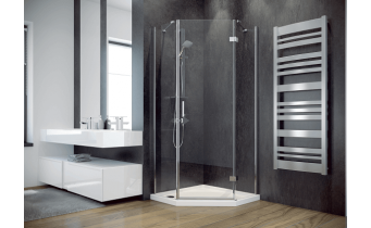 Душова кабіна Besco Viva 90x90x195 R, прозоре скло (V5P-90-195-C)