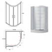 Душова кабіна Besco Modern 80x80x185, прозоре скло (MP-80-165-C)