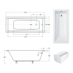 Ванна акрилова Besco Modern Slim 160x70, пряма, торець бортика 15 мм (WAM-160-SL) Ванна акрилова Besco Modern Slim 160x70, пряма, торець бортика 15 мм (WAM-160-SL)