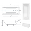 Ванна акрилова Besco Optima 150x70, пряма (WAO-150-PK) Ванна акрилова Besco Optima 150x70, пряма (WAO-150-PK)