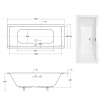 Ванна акрилова Besco Quadro Slim 155x70 см, пряма, торець бортика 15 мм, слім ванна, під забудову, пєдестал (WAQ-155-SL) Ванна акрилова Besco Quadro Slim 155x70 см, пряма, торець бортика 15 мм, слім ванна, під забудову, пєдестал (WAQ-155-SL)