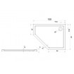 Душовий піддон NEW TRENDY NEW AZURA R 100x80x5 см (B-0419) Душовий піддон NEW TRENDY NEW AZURA R 100x80x5 см (B-0419)