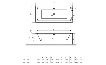 Ванна акрилова Excellent Crown ІІ 170x75 см (WAEX.CRO17WH)