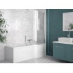 Акрилова ванна з душовою шторкою Besco Inspiro 160x70 R, асиметрична (WAI-160-NPR) Акрилова ванна з душовою шторкою Besco Inspiro 160x70 R, асиметрична (WAI-160-NPR)
