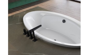 Окремостояча акрилова ванна Radaway Mesara 190x100 з ніжками + сифон для ванни Radaway R135L (WA1-38-190x096U)