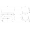 Вільностояча овальна ванна із штучного каменю Nic Design Bay 160x80x57 см, зелений Amazzonia глянець (014719077)