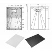 Душовий піддон конгломерат SMC, прямокутний Besco Vexo Black UltraSlim 130x90x3,2 см, Чорний матовий, із структорованою поверхнею Душовий піддон конгломерат SMC, прямокутний Besco Vexo Black UltraSlim 130x90x3,2 см, Чорний матовий, із структорованою поверхнею