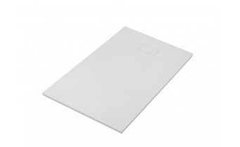 Душовий піддон конгломерат SMC, прямокутний Besco Vexo White UltraSlim 140x90x2,6 см, Білий матовий, із структорованою поверхнею