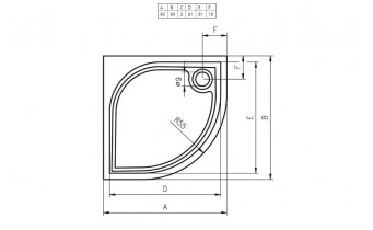 Душовий піддон Riho Kolping 900х900, білий (DB14)