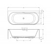 Пристінна окремостояча кам'яна ванна Riho Valor BACK2WALL 180x80 см, біла матова (B131001105) Пристінна окремостояча кам'яна ванна Riho Valor BACK2WALL 180x80 см, біла матова (B131001105)