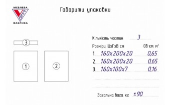 Двоспальне ліжко з матрацом ТМ Віка Бета 160х200 з підйомним механізмом (BETTA160)