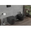 Унітаз безобідковий Mexen Rico Rimless з тонким сидінням soft-close, Duroplast Super Slim, чорний матовий Унітаз безобідковий Mexen Rico Rimless з тонким сидінням soft-close, Duroplast Super Slim, чорний матовий