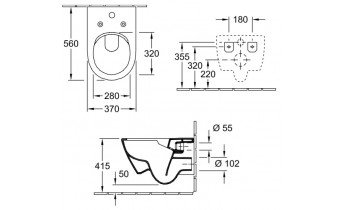 Підвісний унітаз Villeroy&Boch Subway 2.0 (5614A1R1)