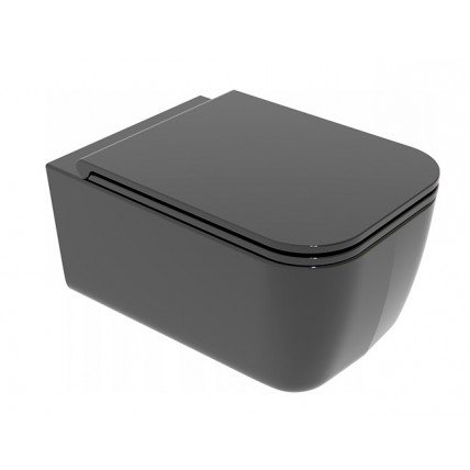 Підвісний унітаз GSG BRIO 52,5 см Smart Clean glossy Black (BRWCSO002)