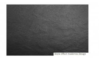 Душовий піддон напівкруглий SMC, Besco Vexo Black UltraSlim 90x90x2,6 см, Чорний матовий, із структорованою поверхнею