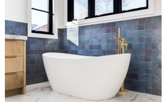 Підлоговий змішувач для окремостоячої ванни Invena Glamour Gold / Гламур 101,5 см, з лійкою, золотий (BW-02-W09-V)