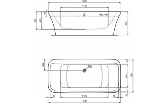 Окремостояча ванна Ideal Standard Connect Air Duo 169x78 (E113801)