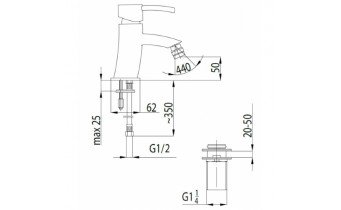 Змішувач для біде Armatura Diament (4107-014-00)