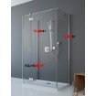 Двері для П-подібної душової кабіни Radaway Essenza New KDJ+S 80 ліві (385021-01-01L)