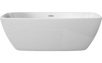 Окремостояча прямокутна ванна з акрилу Deante Anemon 170x78x58 см, білий глянцевий + сифон (ванна посеред кімнати)