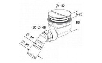 Сифон Radaway TURBOFLOW TB90P, білий