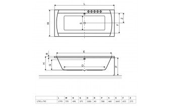 Ванна акрилова Excellent Aquaria Lux 180x80 см (WAEX.AQU18WH)