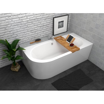 Ванна акрилова Besco Avita 180x80 R, Правостороння, асиметрична з панеллю (екраном)