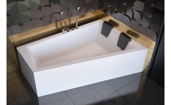 Ванна акрилова для двох осіб Besco Intima Duo 180x125 см R, Правостороння, асиметрична, для пари (WAID-180-NP)