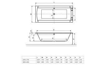 Ванна акрилова Excellent Crown ІІ 170x75 см (WAEX.CRO17WH)