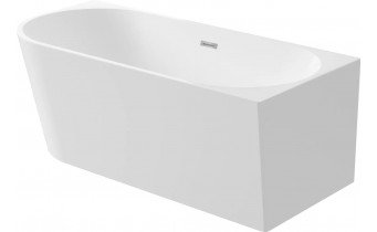 Ванна окремостояча кутова пристінна з акрилу Deante Silia 150x75x58 см, Правостороння, білий глянцевий + сифон click-clack Ванна окремостояча кутова пристінна з акрилу Deante Silia 150x75x58 см, Правостороння, білий глянцевий + сифон click-clack