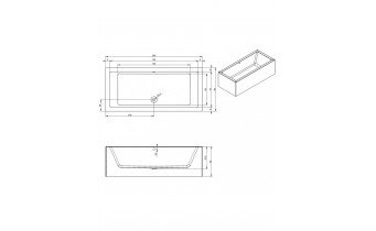 Акрилова ванна Riho Lugo Plug & Play 200x90 L, пряма + ніжки (BD72005)