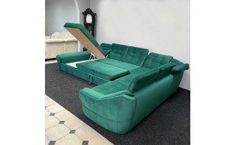 Кутовий розкладний диван ВІКОМеблі Спейс XXL / Space XXL, зелений (Viko-XXL3)