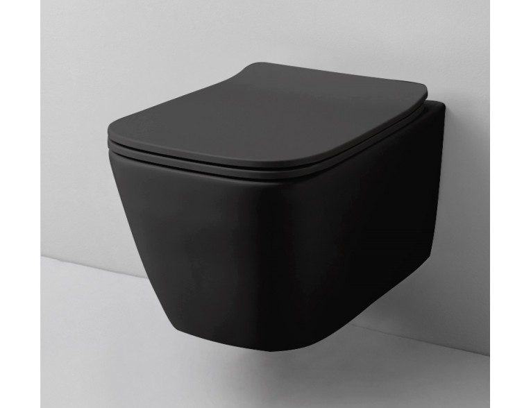 Підвісний унітаз ArtCeram A16 mini, glossy black (ASV0050300)