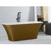 Окремостояча кам'яна ванна Besco Assos Glam 160x70, золота з сифоном click / clack (WMD-160-AZ)