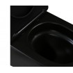 Унітаз безобідковий круглий Tavro QFS Rimless з тонким сидінням soft-close, Duroplast Super Slim, 49х36 см, чорний матовий
