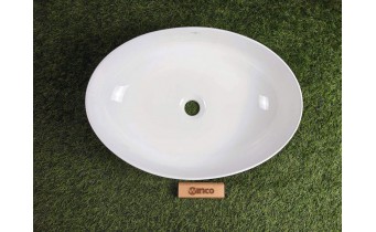Овальний умивальник на стільницю Mexen Cornelia 50x37 см, Білий глянцевий