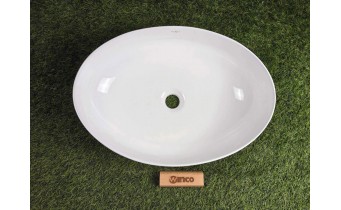 Овальний умивальник на стільницю Mexen Cornelia 50x37 см, Білий глянцевий