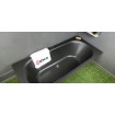 Ванна акрилова пряма Excellent Oceana Slim 160x75 см, Чорна матова / Black Matt, під забудову, пєдестал, бортик 18 мм