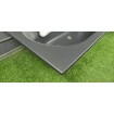 Ванна акрилова пряма Excellent Oceana Slim 160x75 см, Чорна матова / Black Matt, під забудову, пєдестал, бортик 18 мм