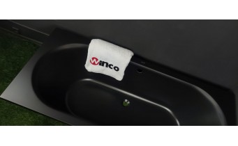 Ванна акрилова пряма Excellent Oceana Slim 160x75 см, Чорна матова / Black Matt, під забудову, пєдестал, бортик 18 мм