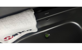 Ванна акрилова пряма Excellent Oceana Slim 160x75 см, Чорна матова / Black Matt, під забудову, пєдестал, бортик 18 мм