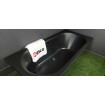 Ванна акрилова пряма Excellent Oceana Slim 160x75 см, Чорна матова / Black Matt, під забудову, пєдестал, бортик 18 мм