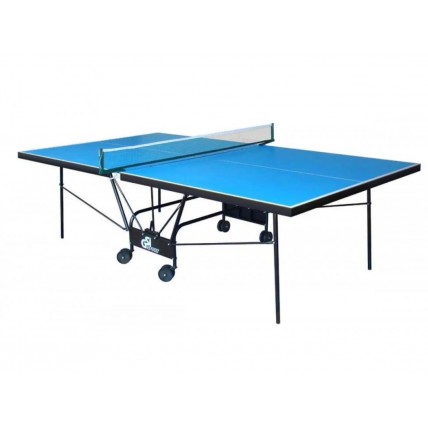 Вуличний стіл для настільного тенісу GSI-sport Compact Outdoor Alu Line 274x152,5x76 см Синій