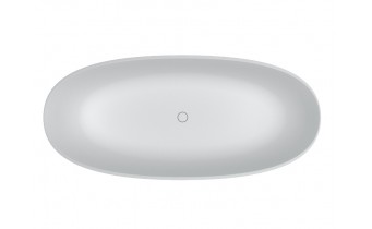 Ванна овальна Riho Oval окремостояча 160x72 см, з литого мармуру (BS67)