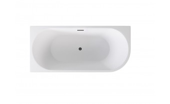 Окремостояча акрилова ванна Besco Zoya 170x80 L з сифоном click / clack, чорний (WAS-170-ZLC)