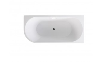 Окремостояча акрилова ванна Besco Zoya 170x80 R з сифоном click / clack, чорний (WAS-170-ZPC)