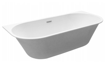 Ванна акрилова під забудову, пристінна Besco Vica Slim + / Віка Слім + 170x80 см, Біла, Cифон click-clack Chrome Хром в комплекті (WAVS-170-S+)