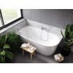Окремостояча акрилова ванна Besco Zoya 170x80 L з сифоном click / clack, чорний (WAS-170-ZLC)