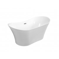 Окремостояча акрилова ванна Besco Amber 170x80 з сифоном click / clack, білий (WAS-170-ABB)